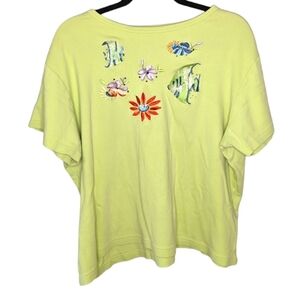 Y2K Vintage Bechamel Fish Nautical Floral Shirt Woman's Large